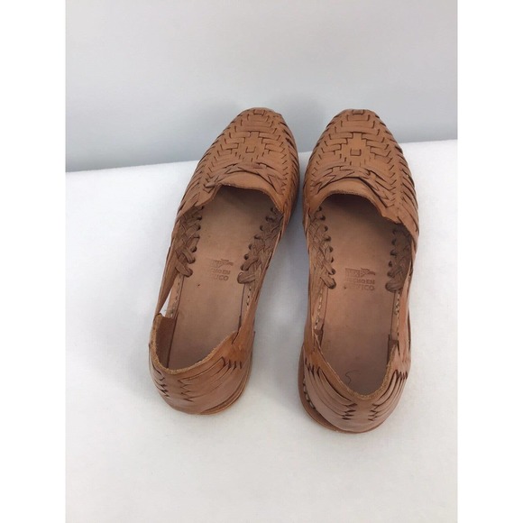 Hecho En Mexico woman shoes size 7 brown leather - Picture 10 of 15